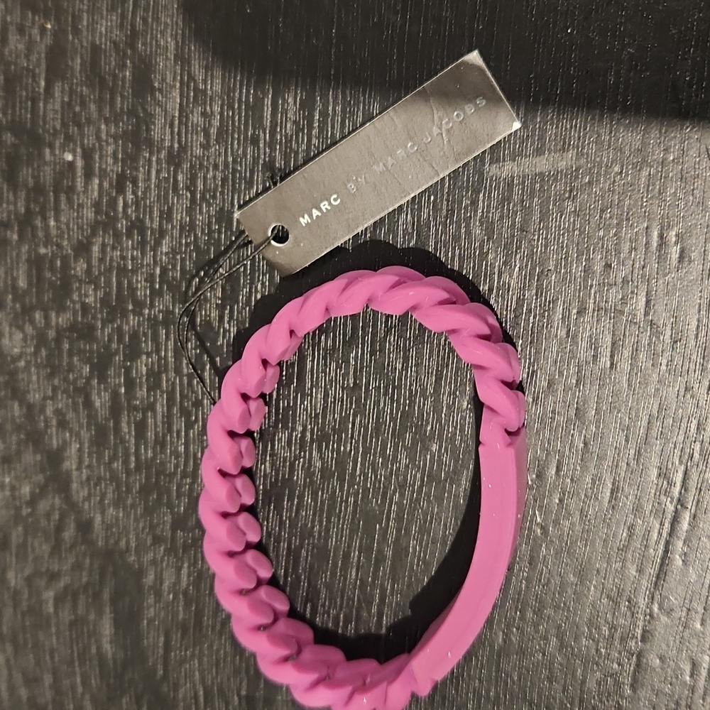 NWT Marc By Marc Jacobs Purple Braided Rubber Bracelet